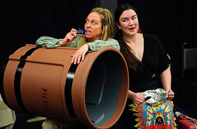 Megan Sappington, left, and Rachel Steinmeier star as Lois and Cass in Scene One Theatre's upcoming production of "Wonder of the World."