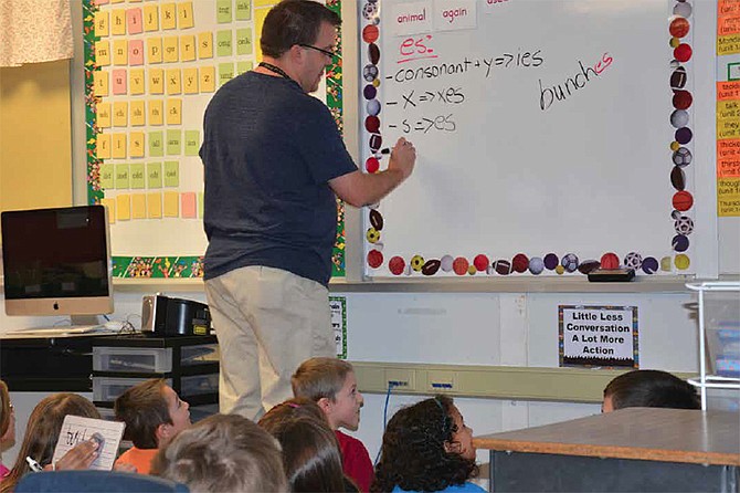 Casey Craghead teaches second grade students at McIntire Elementary in Fulton.
