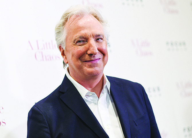 Alan Rickman attends the premiere of "A Little Chaos" on June 17 at the Museum of Modern Art in New York.