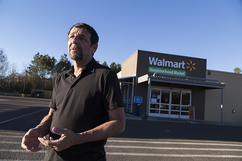 Mayor Dennis Chartier of Naples, Texas, discusses on Friday, Jan. 15, 2016, the role Walmart plays in the community. Chartier worked at Walmart from the time it opened until he became mayor. The store later closed.