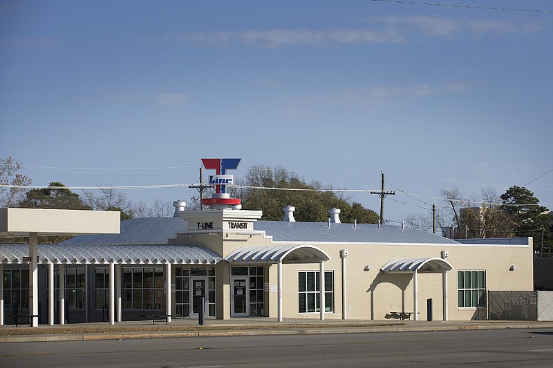 Texarkana Urban Transit District's T-Line Transit Center is seen in December 2015 at 1402 Texas Blvd., Texarkana, Texas.