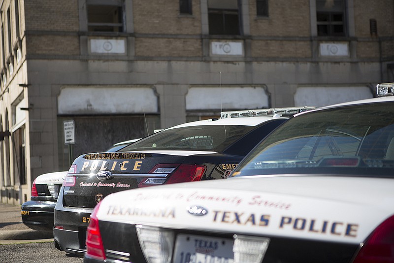 Texarkana, Texas, Police Department's patrol cars are seen in December 2015.