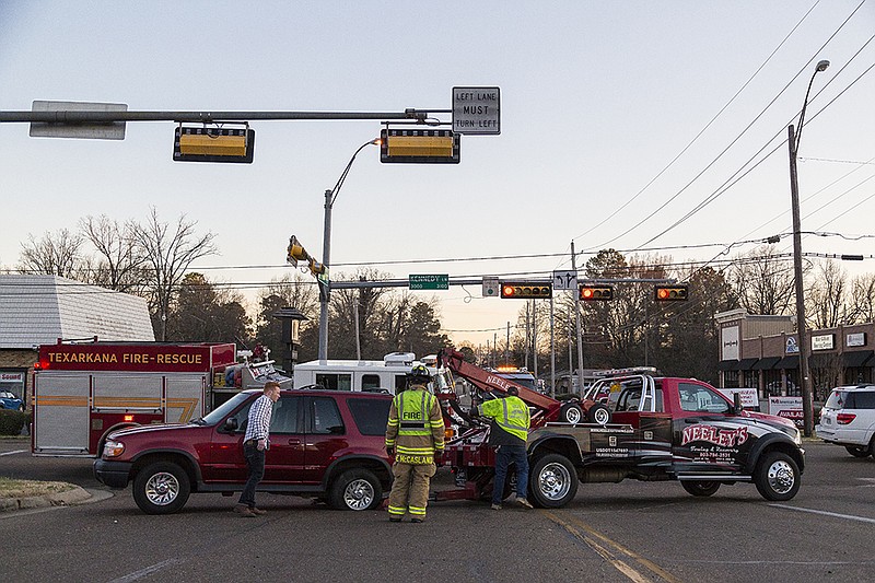 A wreck occurred Friday, Feb. 5, 2016 near Central Mall on Kennedy Lane. The accident left cars blocking traffic.