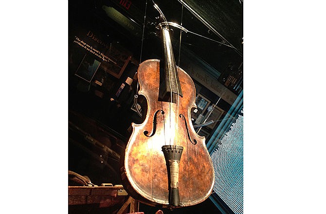 Bandmaster Wallace Hartley's violin is on display at the Titanic Museum in Branson. Hartley was the bandmaster of the RMS Titanic; he perished in the foundering of the vessel April 15, 1912. The violin is on display at the museum for an exclusive showing beginning in March.