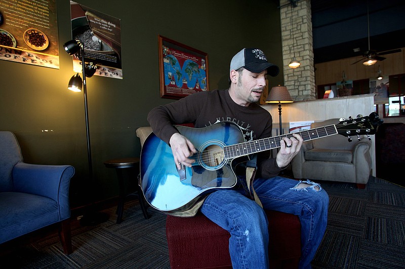 Billy Jack Purnell plays his music Feb. 20 at Dunn Bros Coffee on Edgewood Drive in Jefferson City. The local musician was recently amongst 50 undiscovered musicians selected in a Nashville 2016 New Artist Draft. Purnell said he just "plays what he feels," and he never predicted his music would gain the following and recognition it has received.