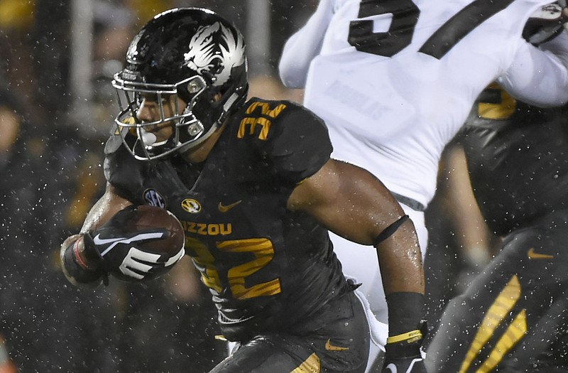 Missouri running back Russell Hansbrough, shown here during a game last season against Mississippi State at Faurot Field, was one of a handful of Tigers to go through Pro Day.