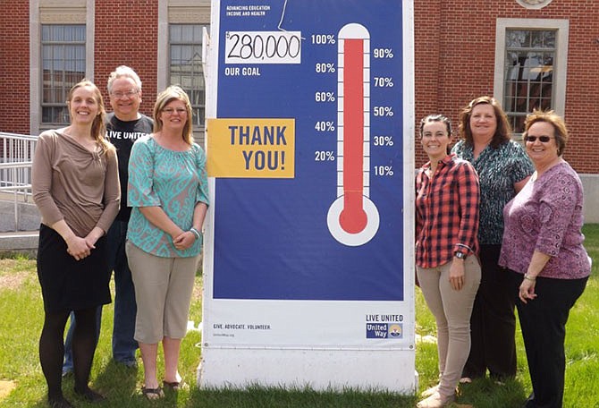 United Way of Callaway County has reached its goal of raising $280,000 to fund area nonprofits. Pictured here
are Callaway County United Way President Jacque Brazas, Dan Diedriech, Christa Baumhoer, Executive Director
Megan Fletcher, Donna Buffington and Pam Oestreich.