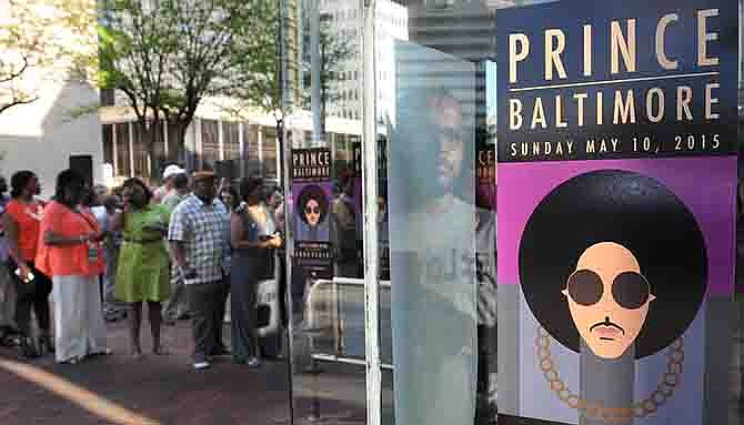 Fans line up in May 2015 outside Royal Farms Arena before Princeâ€™s Baltimore concert. Beyond dance parties and hit songs, Princeâ€™s legacy included black activism. He performed â€œBaltimoreâ€ in its namesake city shortly after Freddie Gray died of injuries suffered in a police transport van. 