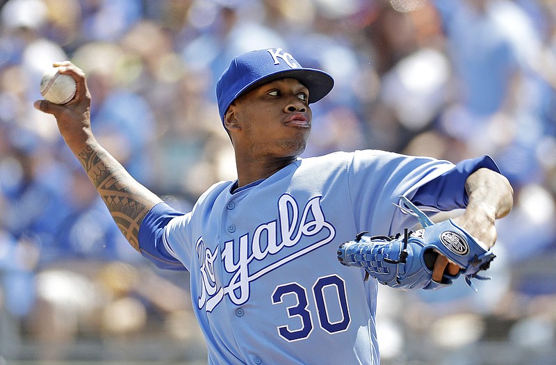 Royals starting pitcher Yordano Ventura got the win Sunday after throwing seven innings against the Orioles at Kauffman Stadium.