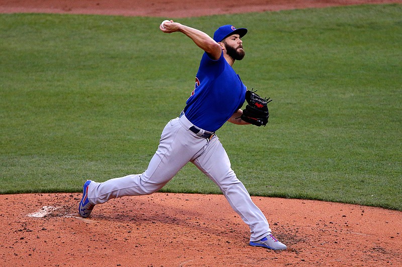 Chicago Cubs starting pitcher Jake Arrieta delivers during the third inning of a baseball game against the Pittsburgh Pirates in Pittsburgh, Tuesday, May 3, 2016. 