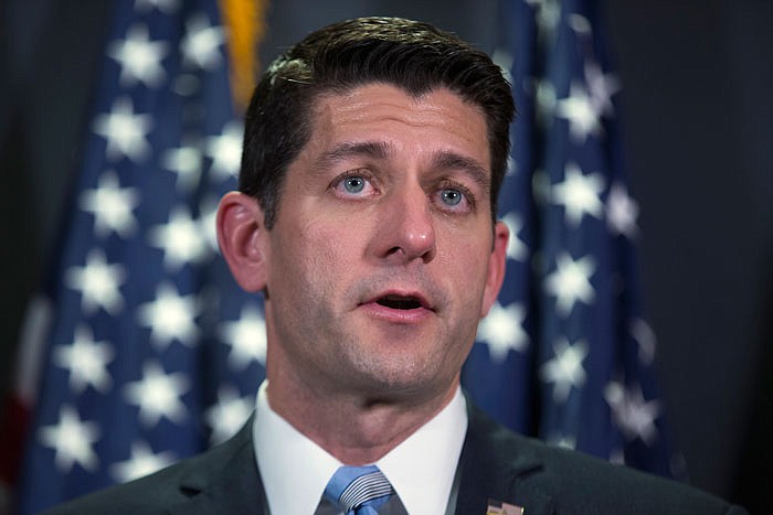 In this April 19, 2016 file photo, House Speaker Paul Ryan of Wis. speaks in Washington. Donald Trump says he was really surprised by House Speaker Paul Ryan's rebuff of him as the presumptive Republican presidential nominee. But GOP chief Reince Priebus says he understands Ryan's reservations. "It's going to take some time in some cases for people to work through differences," Priebus says. Priebus says he disagrees with Trump on some issues such as banning Muslims from entering the U.S.