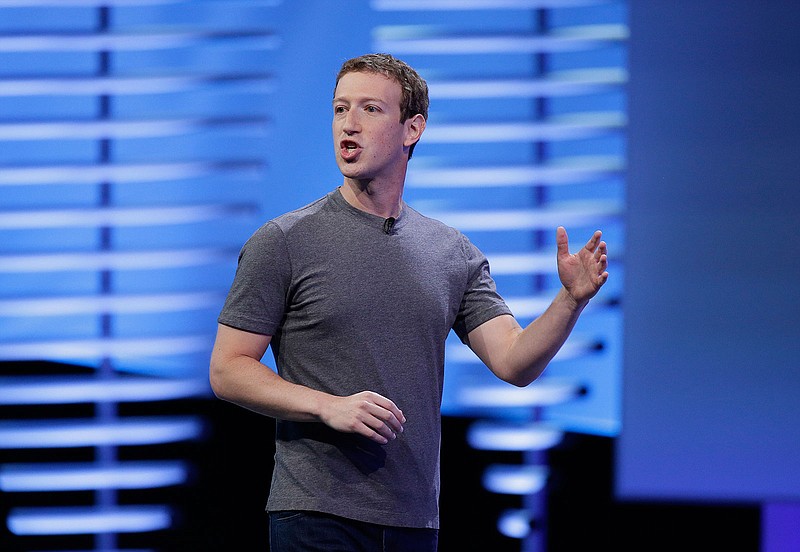 Facebook CEO Mark Zuckerberg delivers the keynote address at the F8 Facebook Developer Conference last month in San Francisco. Facebook is under fire after a report from a Gawker site accused it of manipulating its "trending topics" feature to promote or suppress certain political perspectives.