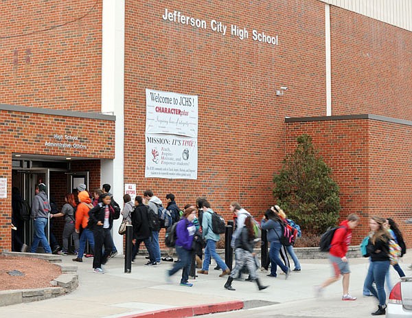 In this Jan. 31, 2014 file photo, students are seen in between classes at Jefferson City High School.