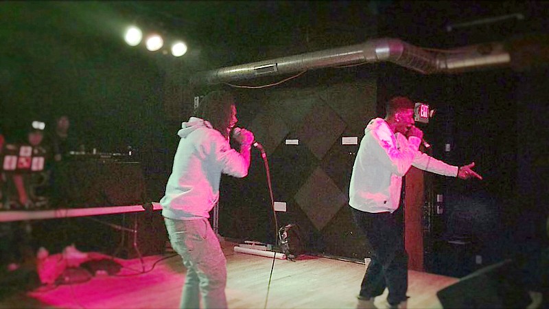 Fulton residents and hip-hop artists RJ Randum and ALEe perform.