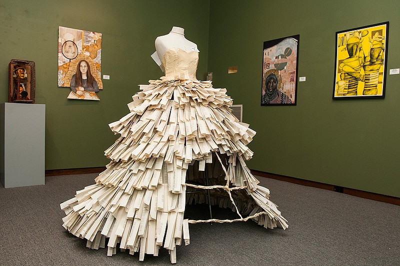 Pleasant Grove High School student Kathrin Jaeger's piece "Aschenputtels Kleid" is on display at the 24th Annual Juried Student Exhibition at the Regional Arts Center. 
