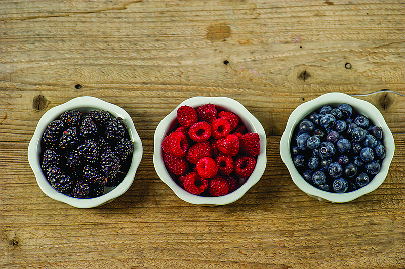 Each individual fruit and vegetable has a different amount of nutrients. For example, blackberries have lots of fiber, while strawberries have less fiber but more Vitamin C than blackberries. It's best to get a variety of fruits and vegetables to make sure you get a good balance of nutrients.