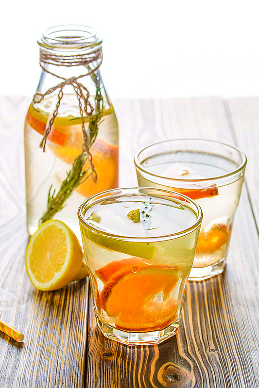 The common complaint with water is that it's boring. You can add single ingredients such as pineapples or can add a mix of fruit, vegetables and herbs to add some zing to your water.