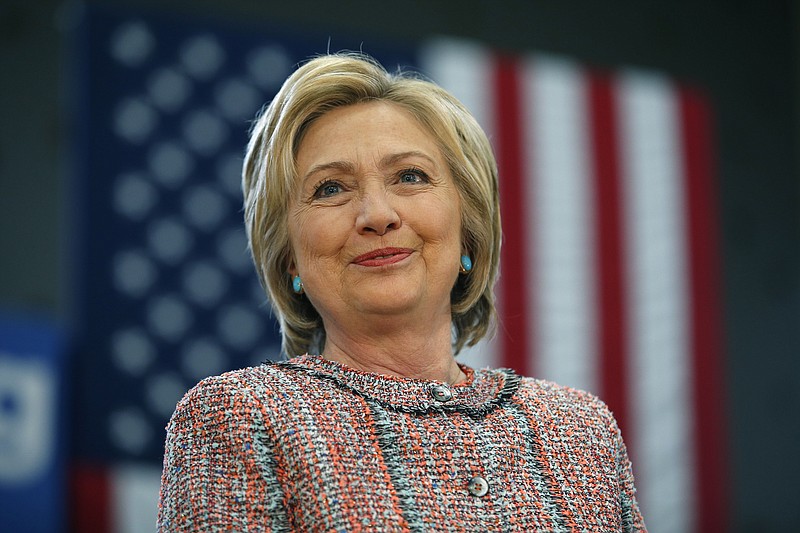 Democratic presidential candidate Hillary Clinton speaks at a rally at Hartnell College, Wednesday, May 25, 2016, in Salinas, Calif. 