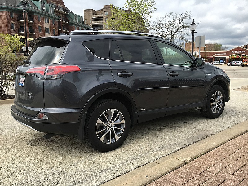 The 2016 Toyota RAV4 Hybrid starts at $2,100 more than the conventional RAV4, but gets 10 mpg more around town. 