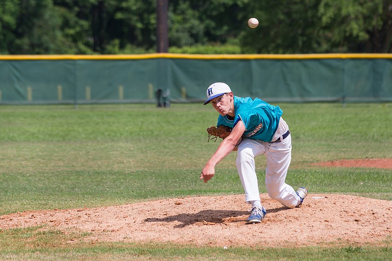 Texarkana Indians' Jared Roberts pitches against the Texarkana Razorbacks on Sunday, May 29, 2016 at Joe Blagg Field.