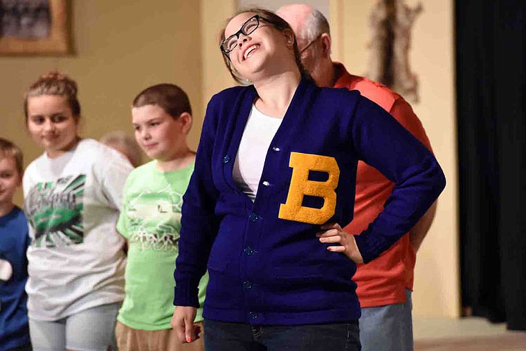 Isabel Phillips, 13, performs in "Family Camp" at Stained Glass Theatre. The play was originally written for the dinner theater but was adapted to be a play.