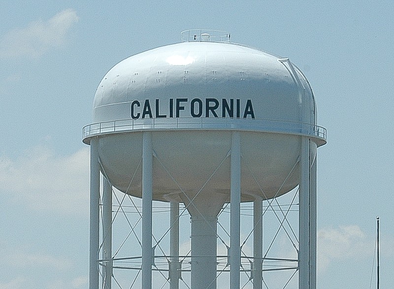 The million-gallon water tower on Russellville Road is refurbished and repainted. It awaits testing and inspection to be put back in service.