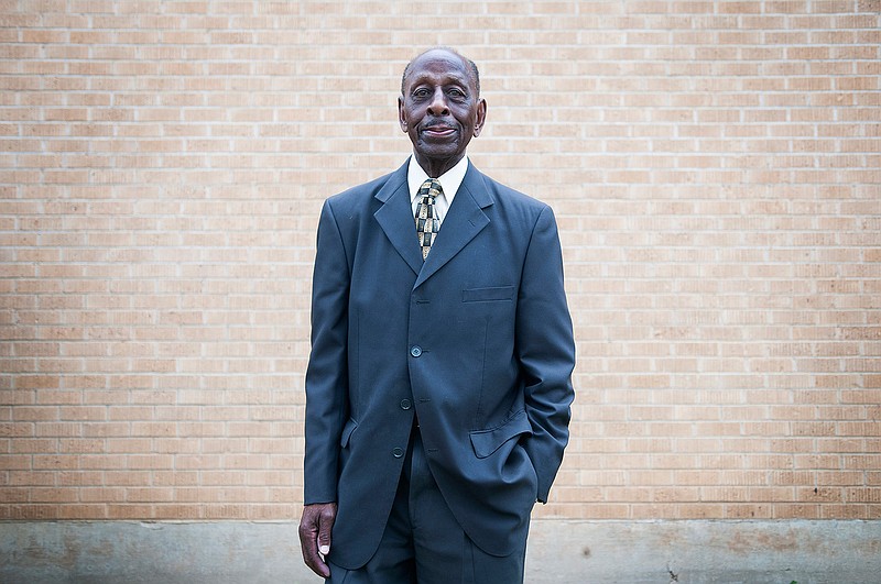 Dan Haskins, former Dunbar High School football coach and Texas High School assistant principal during integration, poses for a portrait Friday, June 24, 2016 in Texarkana.