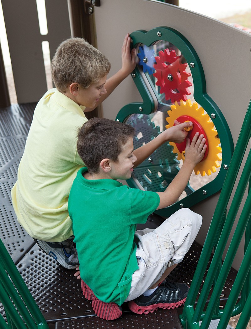 This undated photo shows a play panel similar to those soon to be installed at Grady T. Wallace Park in Texarkana, Texas. The Texas-side Parks and Recreation Department is upgrading a playground at the park to make it accessible to children with disabilities.