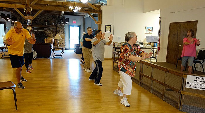 Judith Baumgartner leads a recent tai chi class at the Callaway Senior Center. 