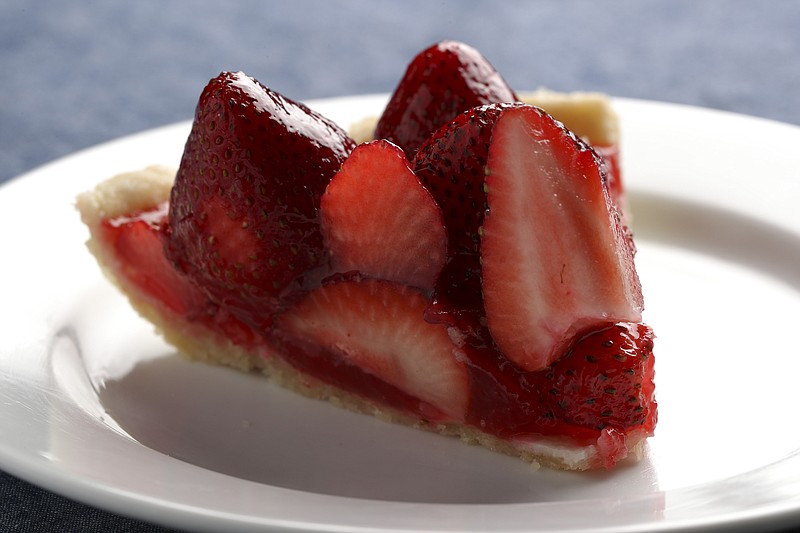 Strawberry pie with a simple crust. 