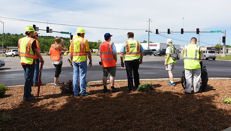 Representatives from various local, state and federal organizations walked, biked or rode a transit bus along an approximately 3.4 mile route of Jefferson City's Missouri Boulevard in May 2016, in an effort to identify the safety challenges faced by pedestrians, bicyclists and bus riders. 