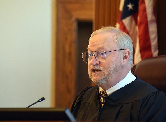 Judge Jon Beetem hears opening remarks Monday, July 11, 2016, in the case of Pat Rowe Kerr vs. Larry Kay in Cole County Circuit Court.