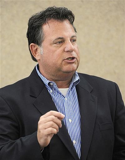 In this April 28, 2014 file photo, Carl Bearden, executive director of United for Missouri, speaks at a news conference in Cape Girardeau, Mo. (Fred Lynch/Southeast Missourian via AP, File)