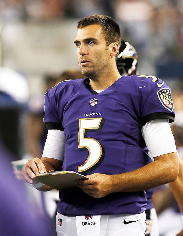 Ravens quarterback Joe Flacco, the 2013 Super Bowl MVP, played in 122 straight games, fifth-longest string for a quarterback in NFL history, before tearing his left ACL and MCL in November.