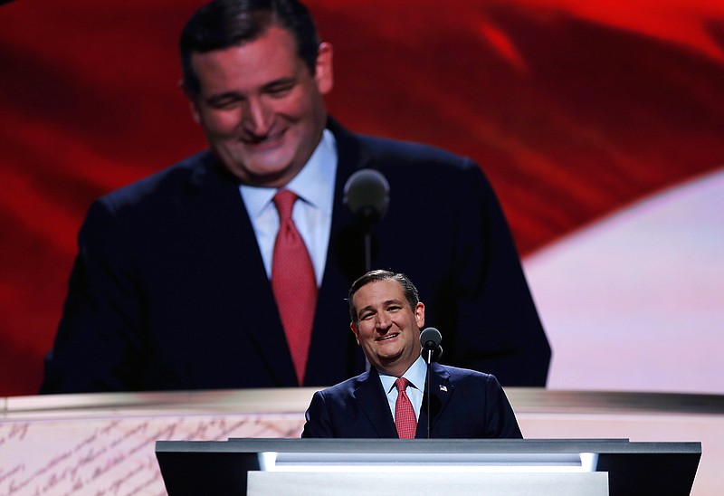 Sen. Ted Cruz, R-Tex., speaks during the third day session of the Republican National Convention in Cleveland, Wednesday, July 20, 2016. 