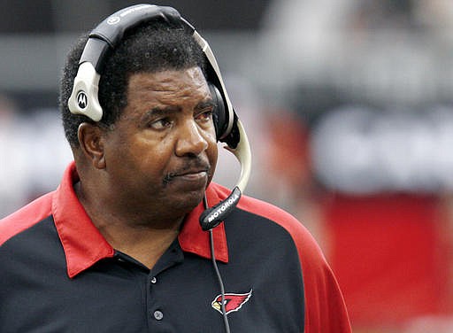  In this Sept. 24, 2006 file photo, Arizona Cardinals head coach Dennis Green watches from the sidelines during the first half of an NFL game against the St. Louis Rams in Glendale, Ariz. Green, a trailblazing coach who led a Vikings renaissance in the 1990s and also coached the Arizona Cardinals, has died. He was 67. Green's family posted a message on the Cardinals website on Friday, July 22, 2016, announcing the death. 