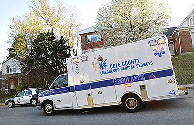 A Cole County ambulance responds to a call in Jefferson City. (News Tribune file photo)