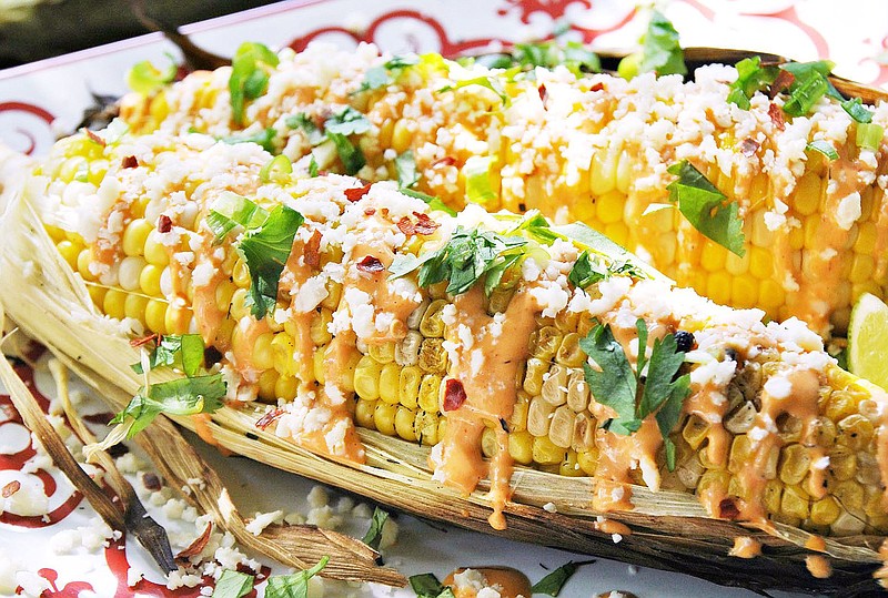 Mexican-style corn. 