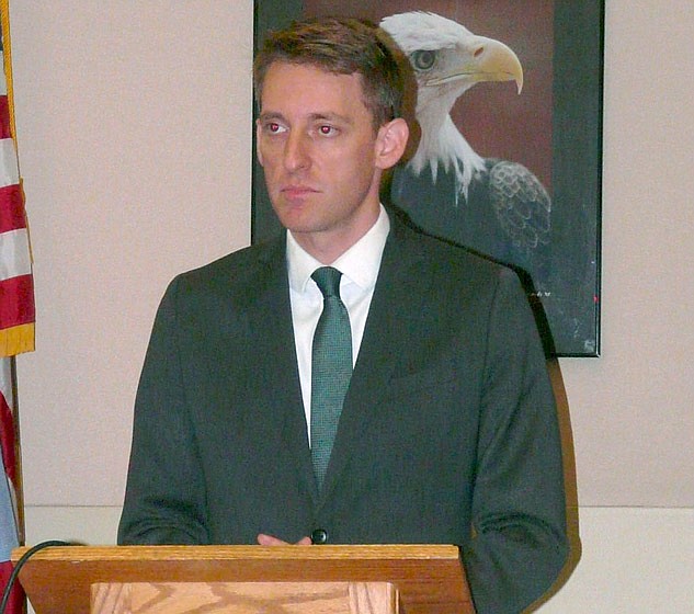 In this June 23, 2016 file photo, Democrat Jason Kander, a candidate for U.S. Senate, appears during a campaign stop in Columbia. Kander, Missouri's current secretary of state, is challenging incumbent Republican Sen. Roy Blunt, who is seeking his second six-year term in the office.