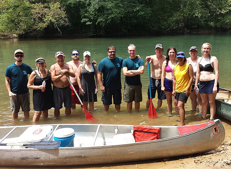 The Conservation Leadership Corps Stream Team was pleased to find very little trash to clean up on the Current River in Missouri.