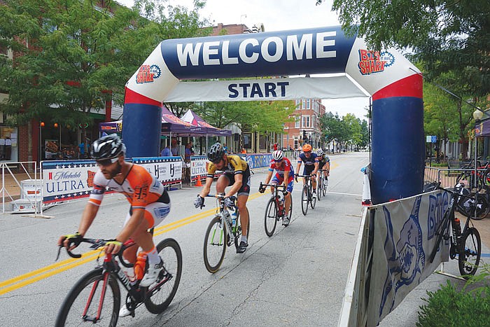 The annual Missouri State Criterium Championships drew about 250 riders to Jefferson City, mostly from the Show-Me State, on Sunday, Aug. 7, 2016. They competed in various divisions throughout the day, racing in a 0.85-mile loop around the state Capitol, from High Street to Madison Street to Capitol Avenue.