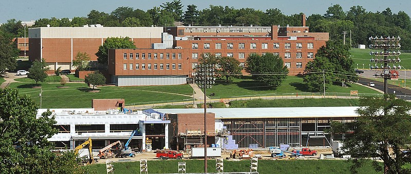 Progress continues Friday, Aug. 5, 2016, on construction of the new Wellness Center on the Lincoln University campus. Located just east of Jefferson City High School, the building is on track to be completed by the end of January 2017.