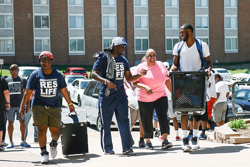 Lincoln University welcomed new freshmen and their parents Saturday, Aug. 13, 2016 during Freshman Move-in Day on the Lincoln University campus.