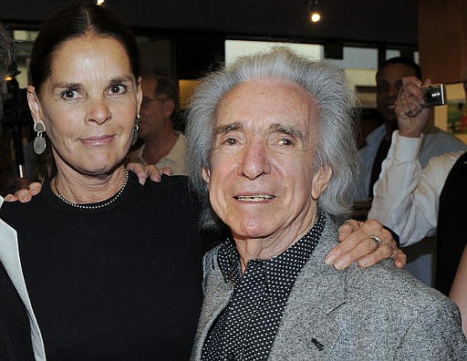 In this May 22, 2008 file photo, actress Ali MacGraw and director Arthur Hiller appear at an event honoring former Paramount Studios chief Robert Evans at the Academy of Motion Picture Arts and Sciences in Beverly Hills, Calif. Hiller, who received an Oscar nomination for directing the romantic tragedy "Love Story" during a career that spanned dozens of popular movies and TV shows," died Wednesday, Aug. 17, 2016, of natural causes. He was 92.