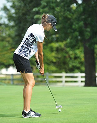 Maggie Noble is the lone senior on the Lady Jays golf team this season.