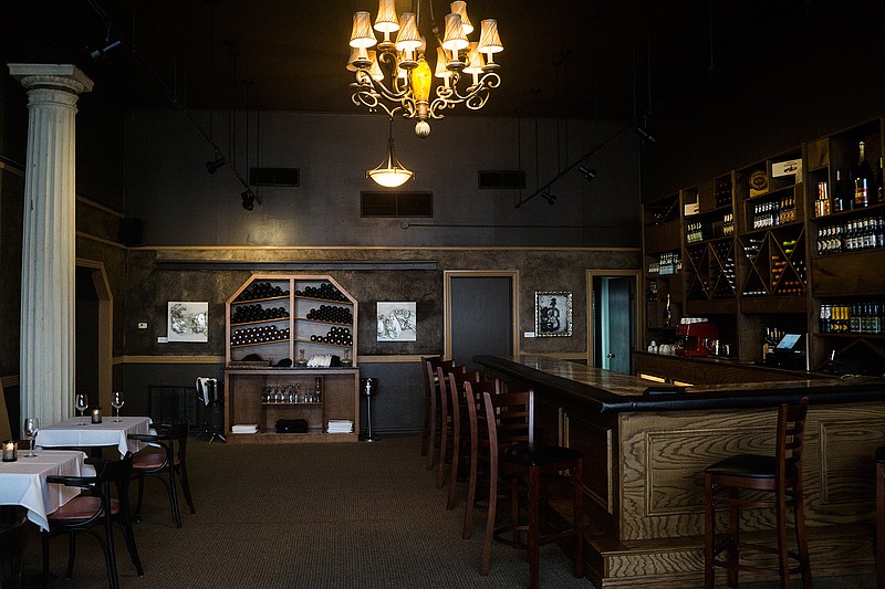 The new wine bar is shown at Verona in downtown Texarkana.  Verona is a new, upscale restaurant on Broad Street. The wine bar is adjacent to the restaurant.
