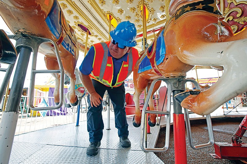 In some parts of the U.S., the thrill rides that hurl kids upside down, whirl them around or send them shooting down slides are checked out by state inspectors before customers climb on. But in other places, they are not required to get the once-over. 