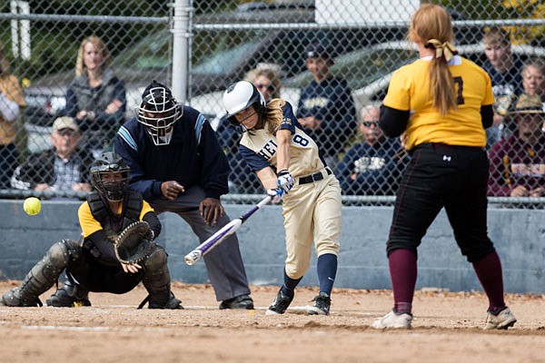 Abbi Pringer had a big season at the plate as a freshman last year for the Helias Lady Crusaders.