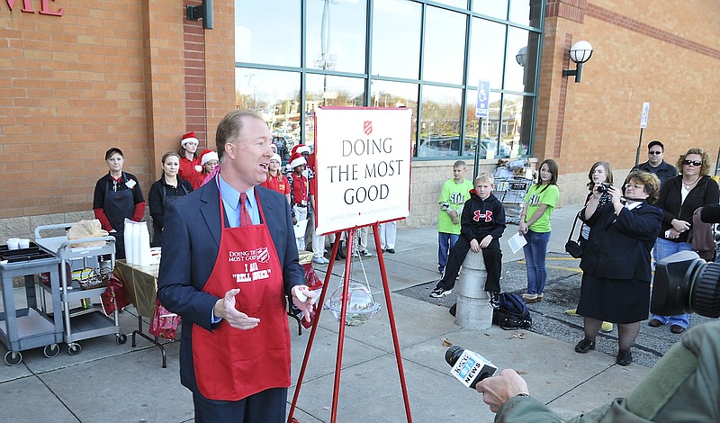 No longer will the Salvation Army or any other fundraising groups be allowed to stand outside the store to sell items or collect donations.