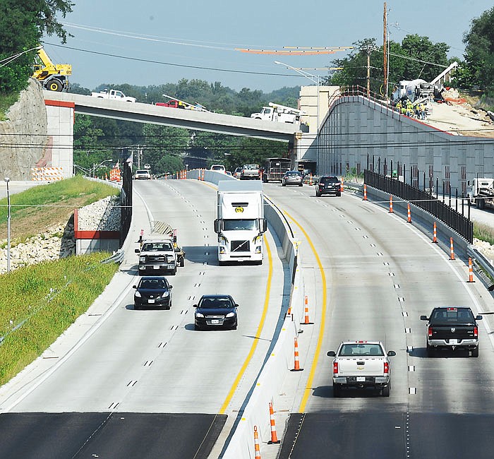 The newly-built Jackson Street bridge over U.S. 50/63 is scheduled to open to traffic on Wednesday. The new overpass is part of the Lafayette Street interchange project which includes resurfacing of the Clark Avenue bridge, which will be closed for 45 days beginning Sept. 12.